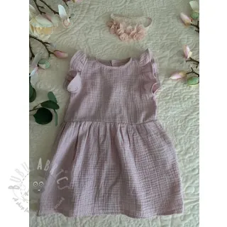 Tetra Tkanina/Muslin old rose ORGANIC