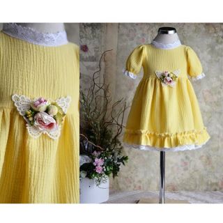 Tetra Tkanina/Muslin soft yellow ORGANIC