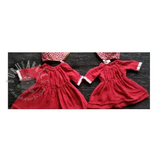 Tetra Tkanina/Muslin red ORGANIC