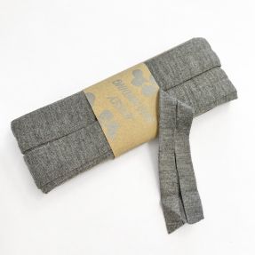 Traka za obrubljivanje viskoza - 3 m grey melange