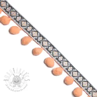 Pompon JACQUARD salmon