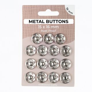 Kopča METAL 16 mm silver