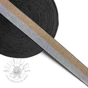 Elastika 4 cm Lurex DOU champagne silver