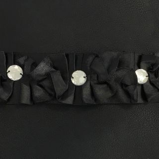 Saten traka Crystal black
