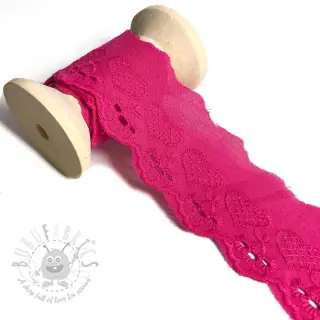 Čipka Heart fuchsia