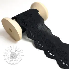 Čipka Heart black