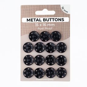 Kopča METAL 16 mm black