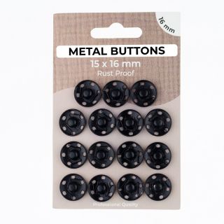 Kopča METAL 16 mm black