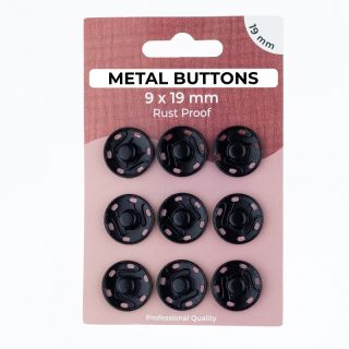 Kopča METAL 19 mm black