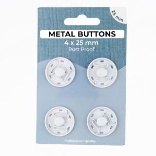 Kopča METAL 25 mm off white