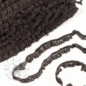 Elastična pamučna čipka mocha