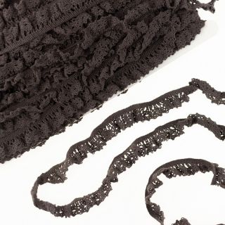 Elastična pamučna čipka mocha