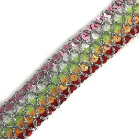 Traka Šljokice MULTI lime
