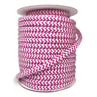 Poliesterska pletena vrpca ZIG ZAG fuchsia