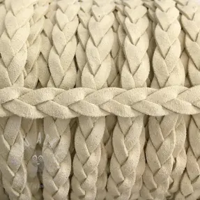 Semiš uzica pletena off white
