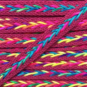 Poliesterska pletena vrpca NEON fuchsia