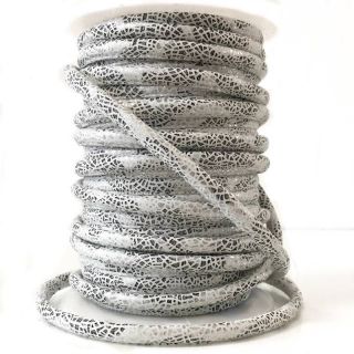 Semiš uzica Glitter white
