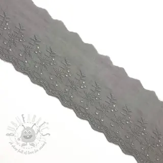 Čipka Double flower grey