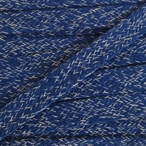 Bavlnená šnúra plochá 15 mm melange navy