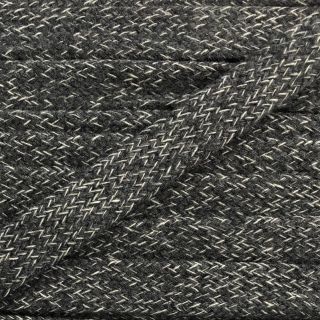 Pamučna vrpca plosnata 13 mm melange dark grey