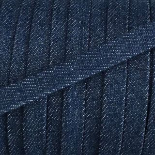 Pamučna vrpca plosnata 10 mm Denim petrol