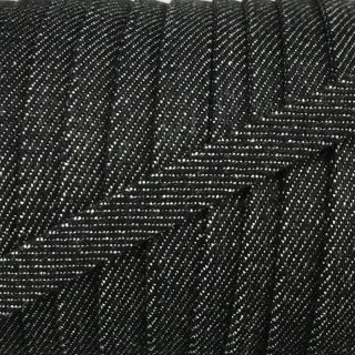 Pamučna vrpca plosnata 10 mm Denim black