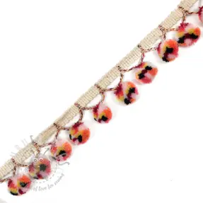 Pompon AFRICA rose bordeaux