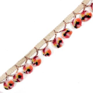 Pompom AFRICA rose bordeaux