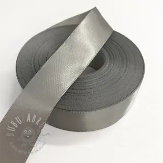 Saten vrpca obostrana 25 mm middle grey