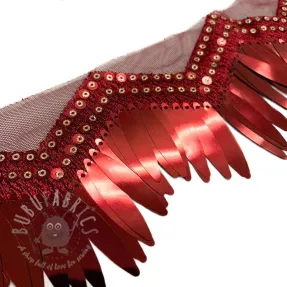 Čipkasti til Burlesque zigzag bordeaux