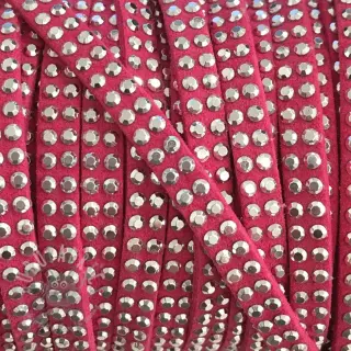 Semiš uzica s kristalima fuchsia