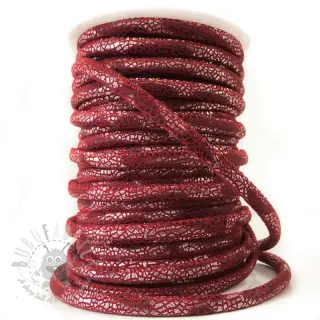 Semiš uzica Glitter red