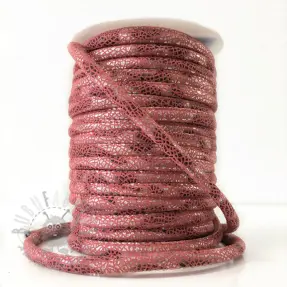 Semiš uzica Glitter old pink
