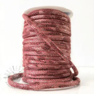 Semiš uzica Glitter old pink