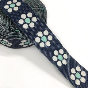 Traka Jeans cvijeće mint