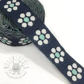 Traka Jeans cvijeće mint