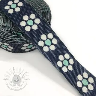 Traka Jeans cvijeće mint