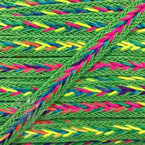 Poliesterska pletena vrpca NEON lime