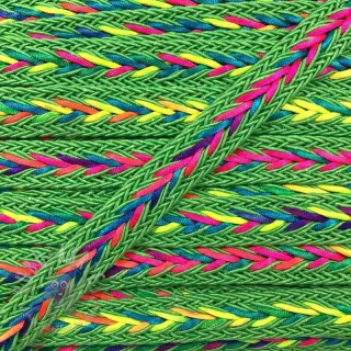 Poliesterska pletena vrpca NEON lime