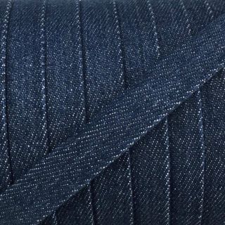 Pamučna vrpca plosnata 15 mm Denim petrol