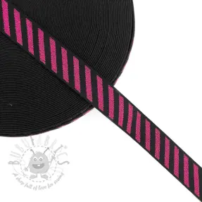 Guma glatka 2,5 cm Diagonal fuchsia