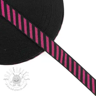 Guma glatka 2,5 cm Diagonal fuchsia