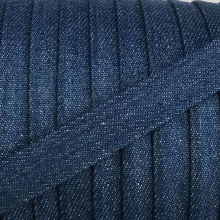 Pamučna vrpca plosnata 15 mm Denim blue