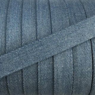 Pamučna vrpca plosnata 15 mm Denim baby blue