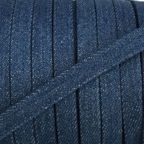 Pamučna vrpca plosnata 10 mm Denim blue