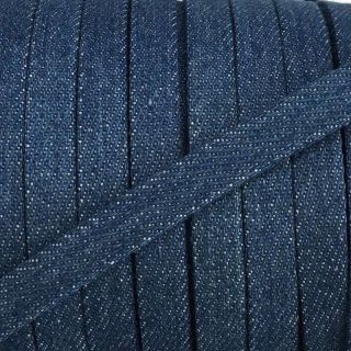Pamučna vrpca plosnata 10 mm Denim blue