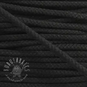 Pamučna upletena vrpca 8 mm black