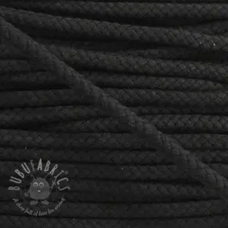 Pamučna upletena vrpca 8 mm black