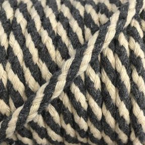 Bombažna vrvica 5 mm grey ecru