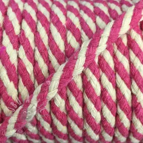 Pamučna vrpca 5 mm fuchsia ecru